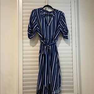 BloomChic Blue and White Striped Dress